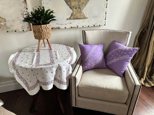 Vibyka Lavender Pillows & Cream Throw