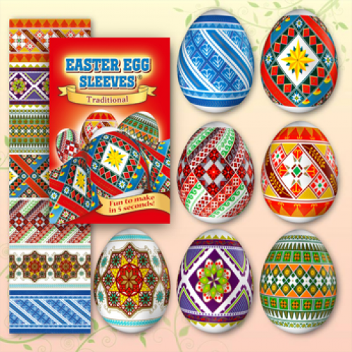 Egg Sleeves - Traditional Designs (Blue)