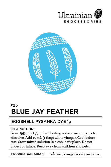 #25 Blue Jay Feather Pysanka Dye