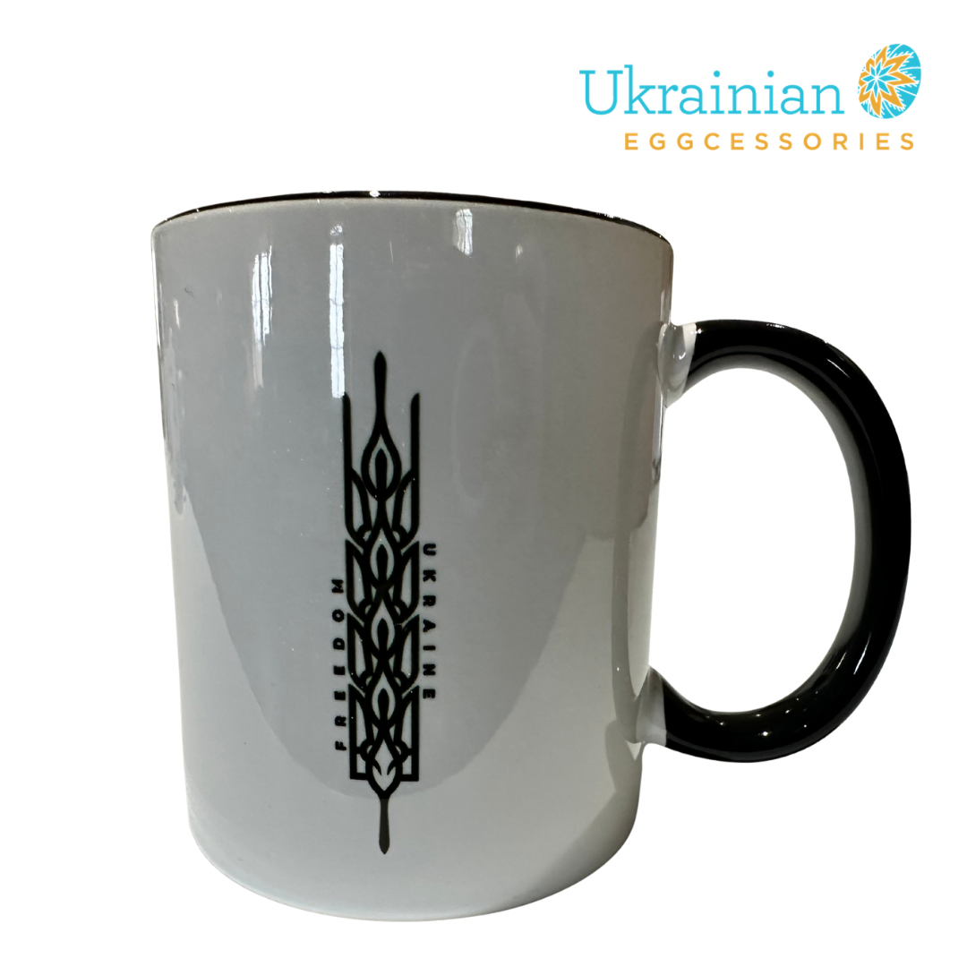 Freedom Ukraine Wheat Motif Mug 11oz