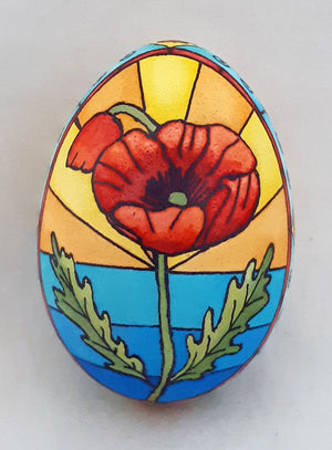 02. Stained Glass Poppy Egg - Karen Hanlon - Thursday July 18th - 9:30am to 11:30am