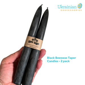 Beeswax Tapers - 8" Black