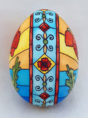 02. Stained Glass Poppy Egg - Karen Hanlon - Thursday July 18th - 9:30am to 11:30am