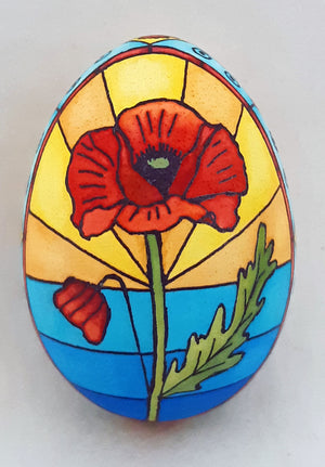 02. Stained Glass Poppy Egg - Karen Hanlon - Thursday July 18th - 9:30am to 11:30am