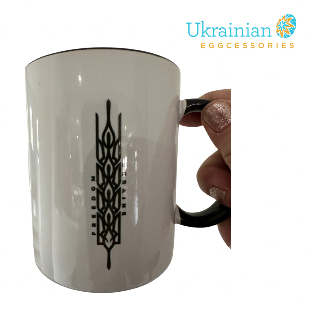 Freedom Ukraine Wheat Motif Mug 11oz