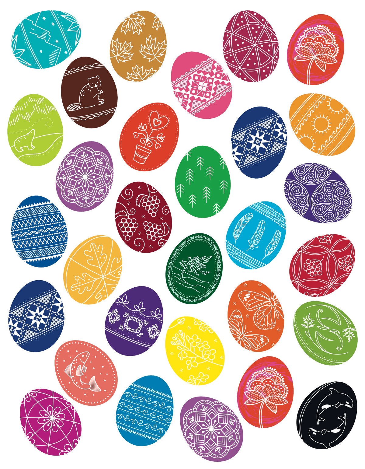 Tumbling Egg Dye Cloth