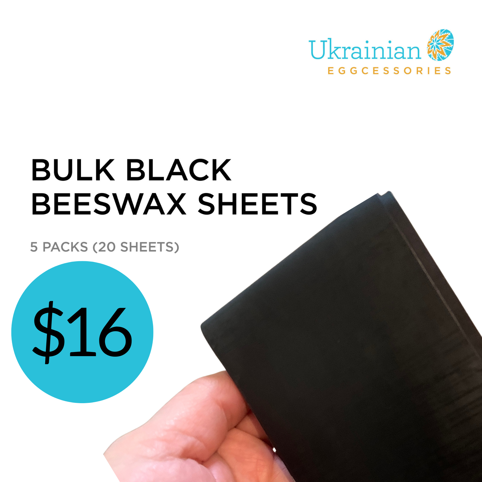Bulk Black Beeswax - 20 Sheets