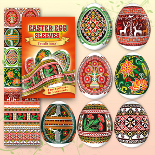 Egg Sleeves - Traditional Designs (Poppy)