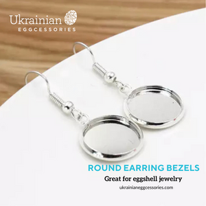 Small Earring Bezels - 2 pairs