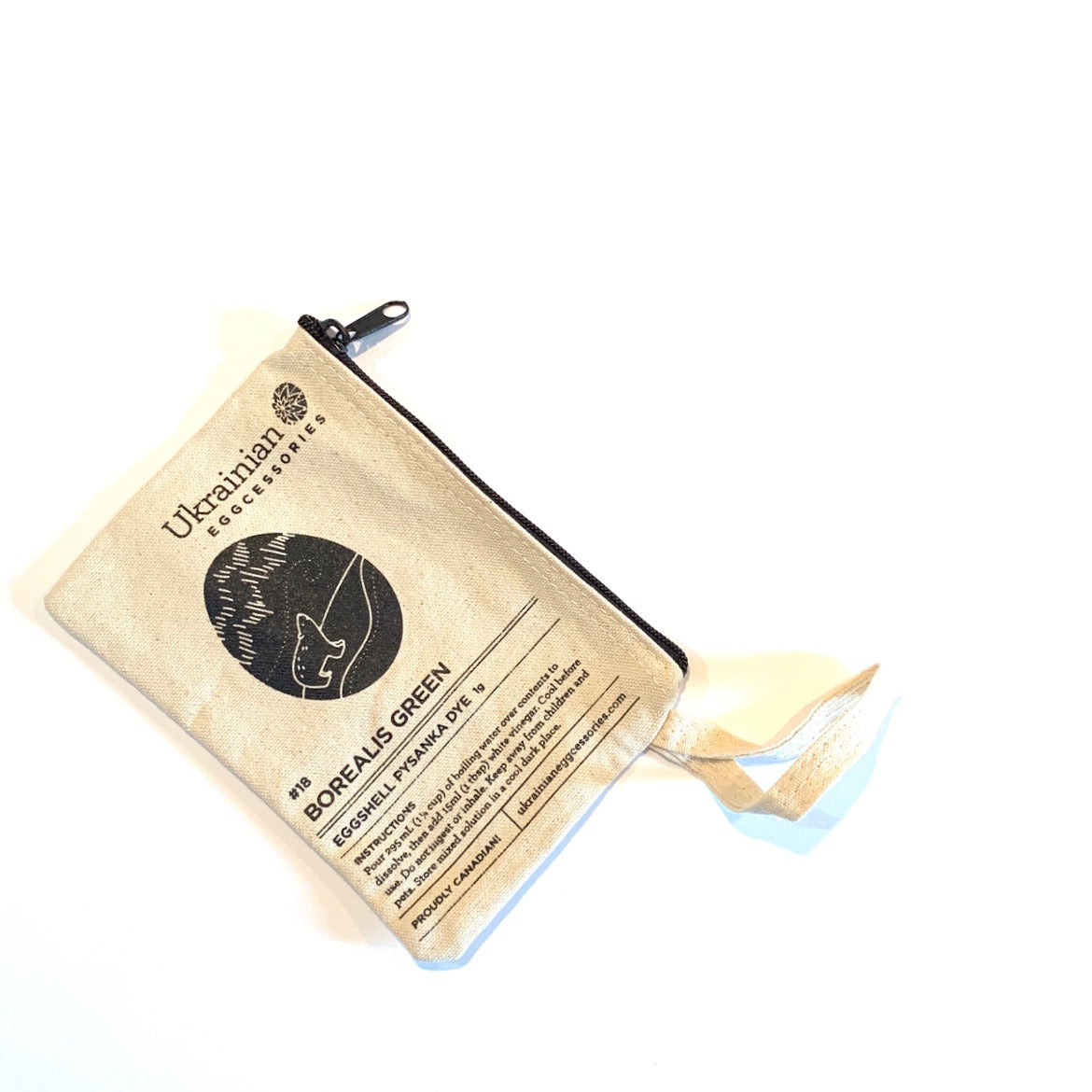 Pouch with Zipper and Strap - Borealis Green