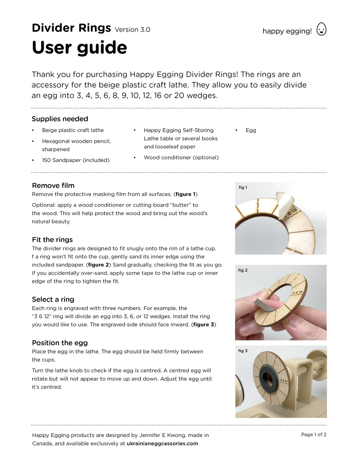 Happy Egging Divider Rings