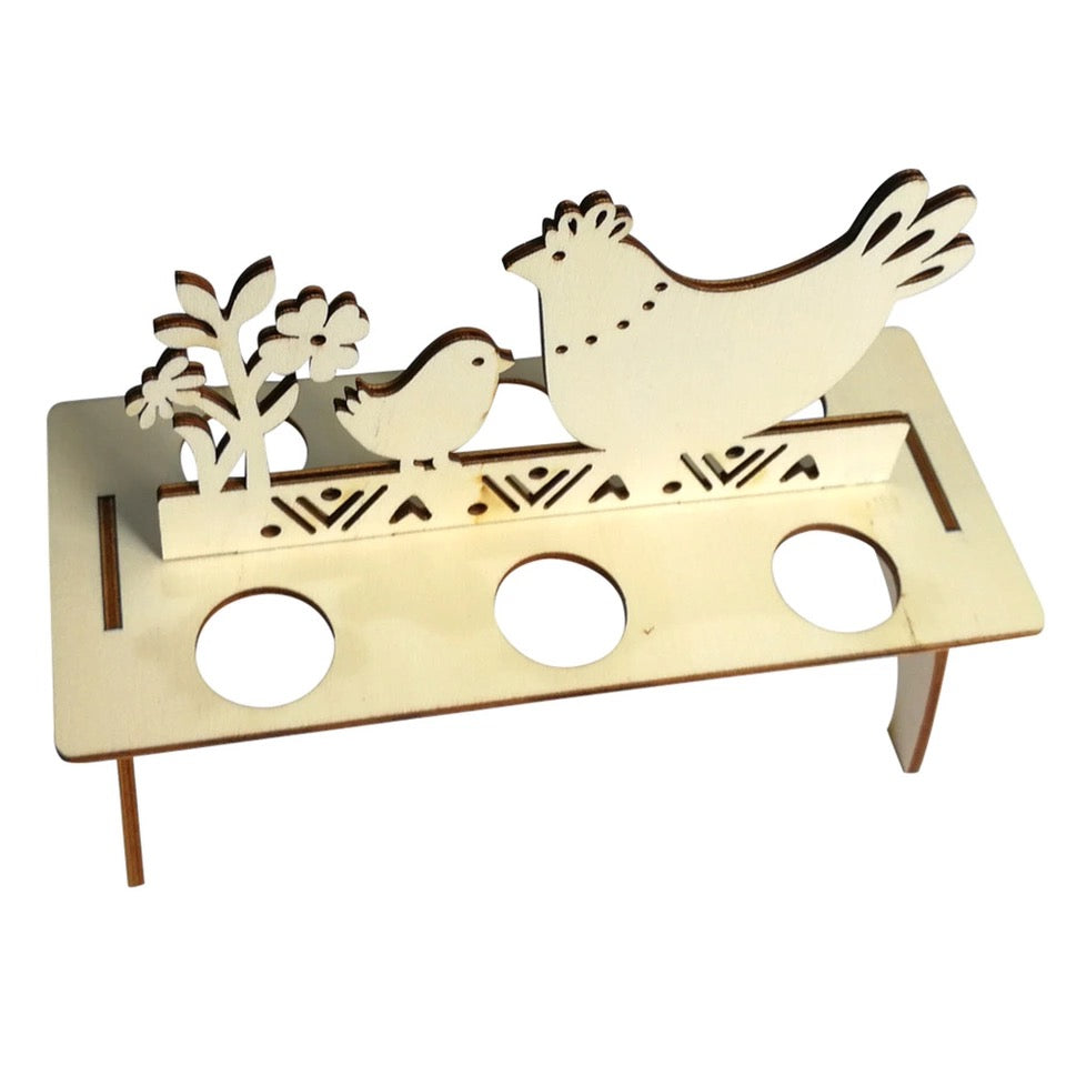 Egg Stand- 6-Egg "Chicken & Chick" Pysanky Stand