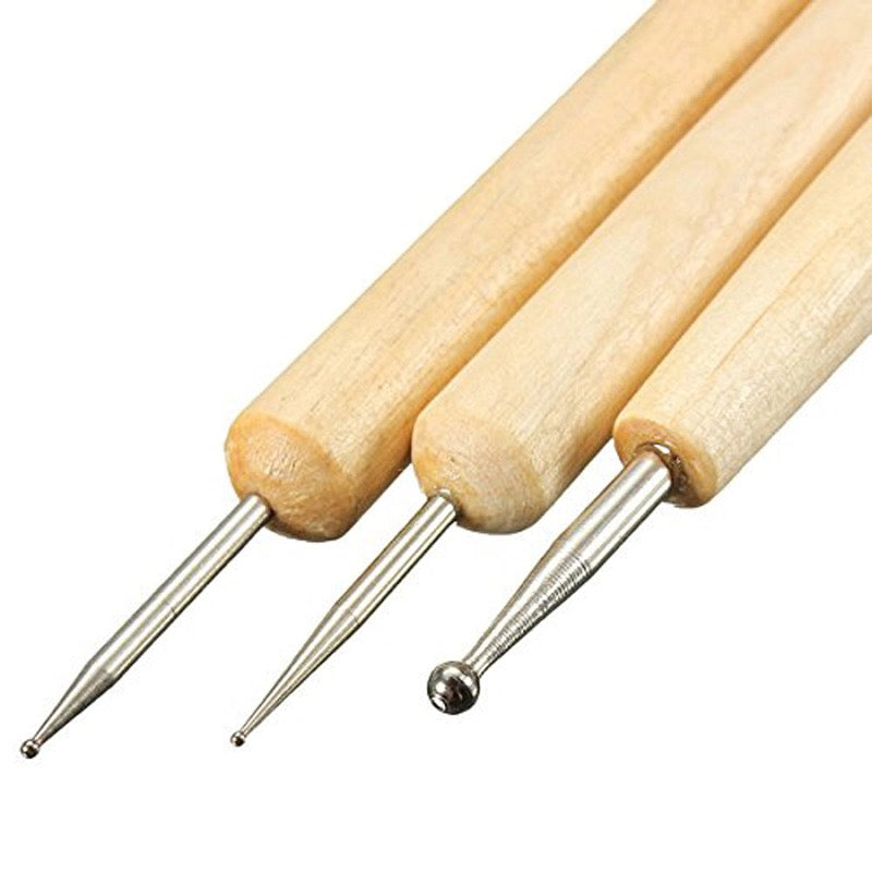 Drop Pull Tool & Dotting Pens - Wood