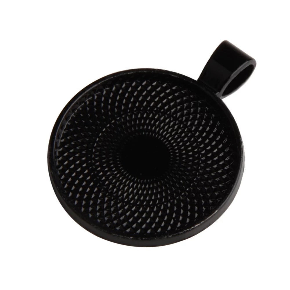 Pendant Bezels - Black/Brown Chord