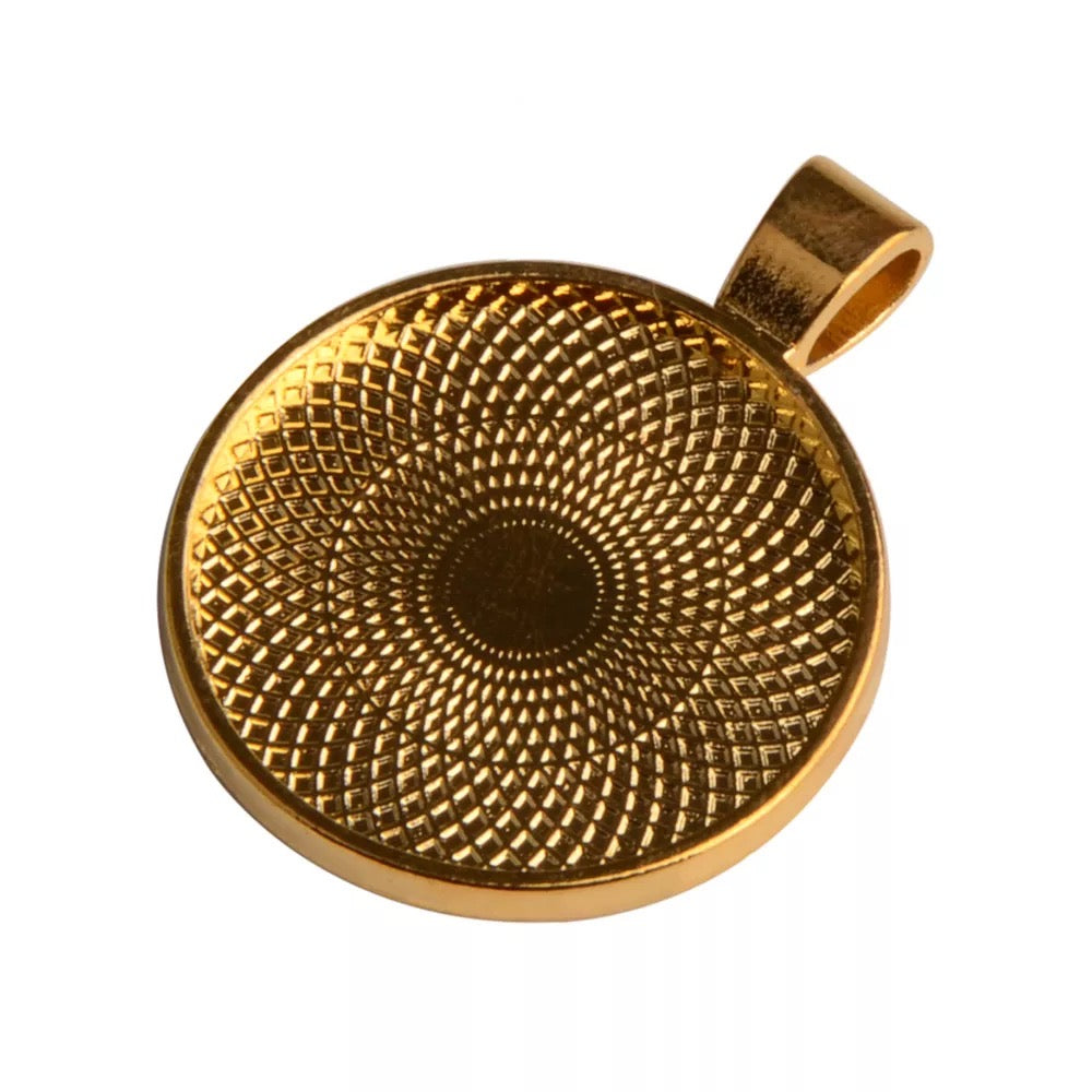 Pendant Bezels - Black/Brown Chord