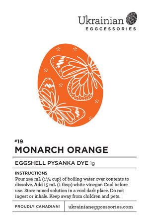 #19 Monarch Orange Pysanka Dye