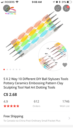 Drop Pull Tool & Dotting Pens - acrylic